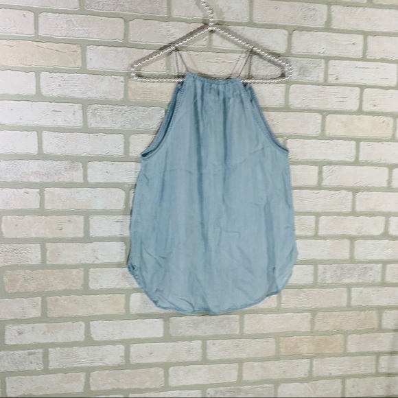 Rails Liv Light Vintage Wash Chambray Sleeveless Top Size XS - Picture 6 of 9